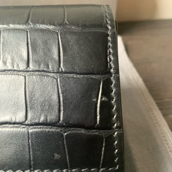 Alexandre McQueen Skull Croc Embossed Leather Wallet on a Chain - Picture 12 of 14